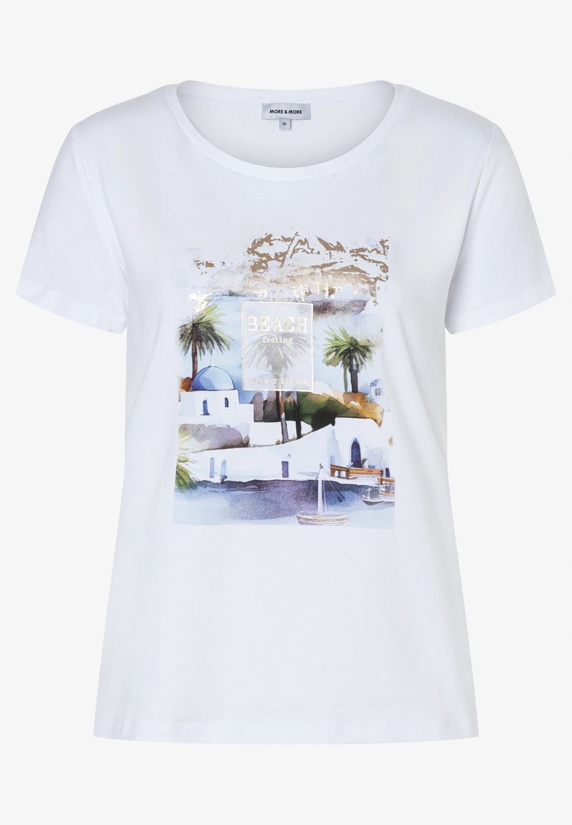 Grafik-T-Shirt mit Mittelmeer-Print