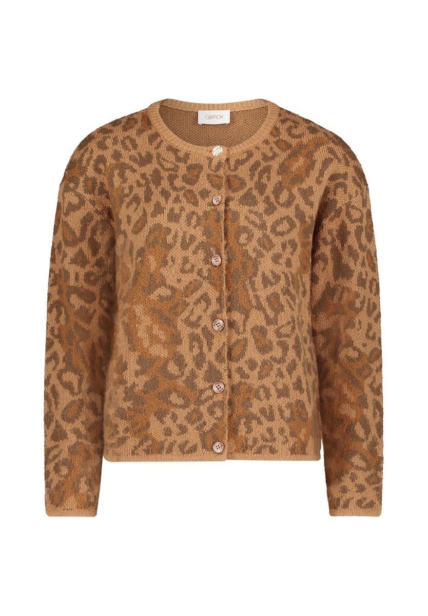 Strickjacke mit Animal-Print