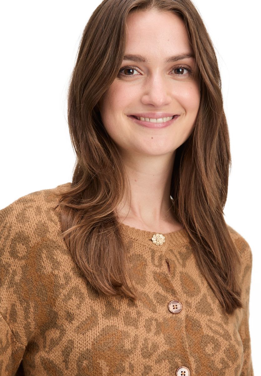 Strickjacke mit Animal-Print