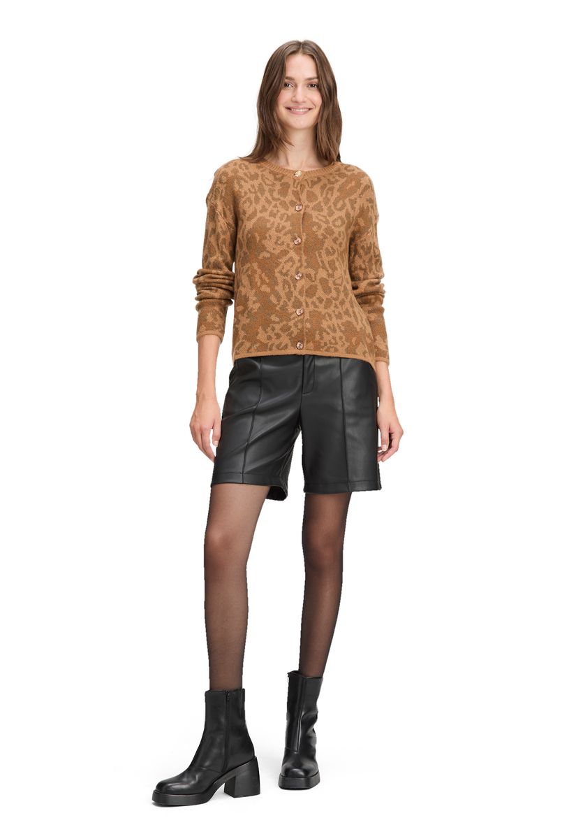 Strickjacke mit Animal-Print