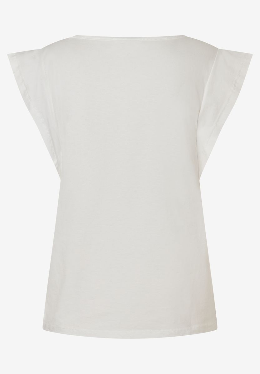 Shirt mit Flügelärmeln und Blüten-Applikation