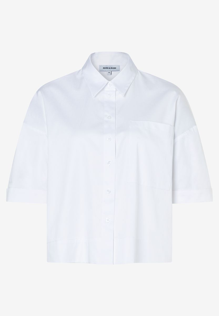 Verkürzte Hemdbluse in Boxy-Passform