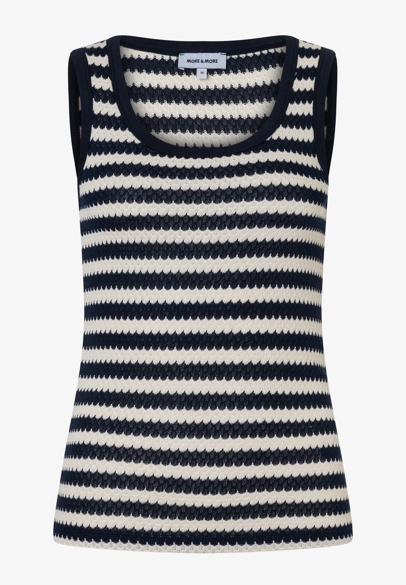 Gestreiftes Stricktop mit Struktur