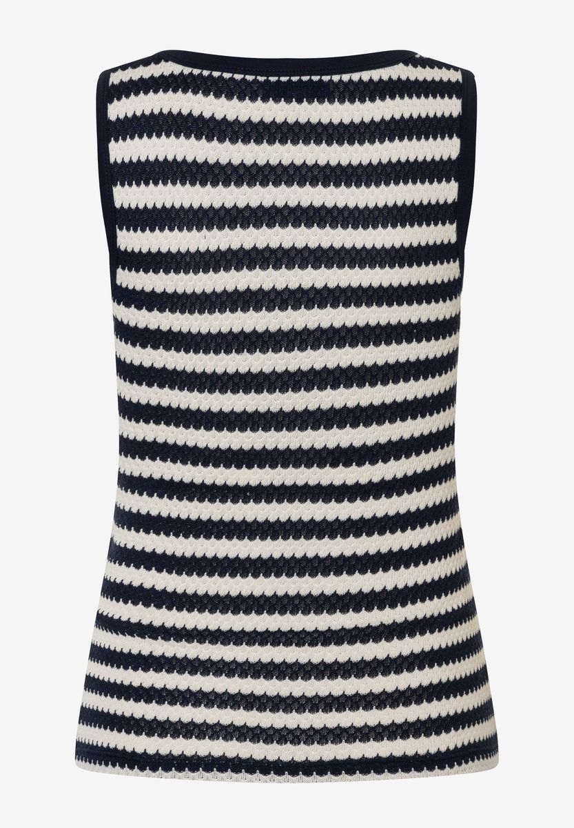 Gestreiftes Stricktop mit Struktur