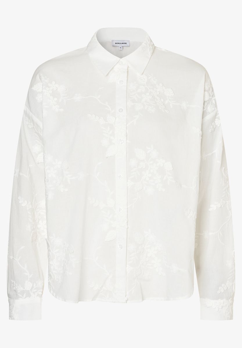 Bestickte Bluse mit Blumenmuster