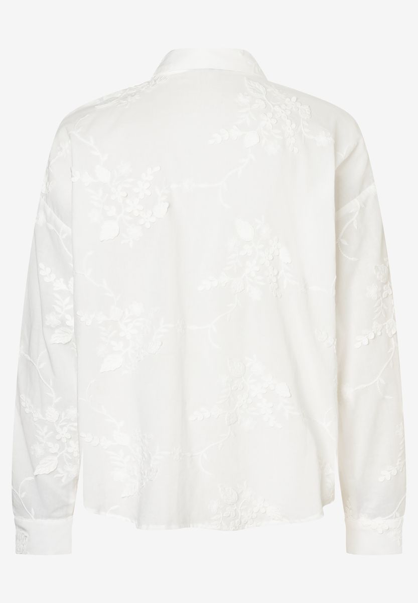 Bestickte Bluse mit Blumenmuster