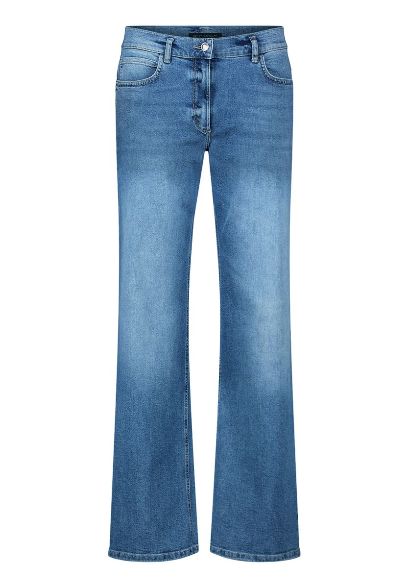 Bootcut-Jeans mit Strassdetails
