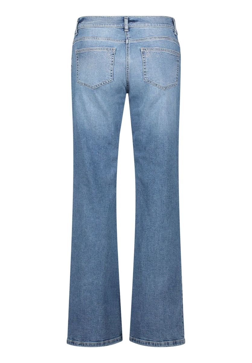 Bootcut-Jeans mit Strassdetails