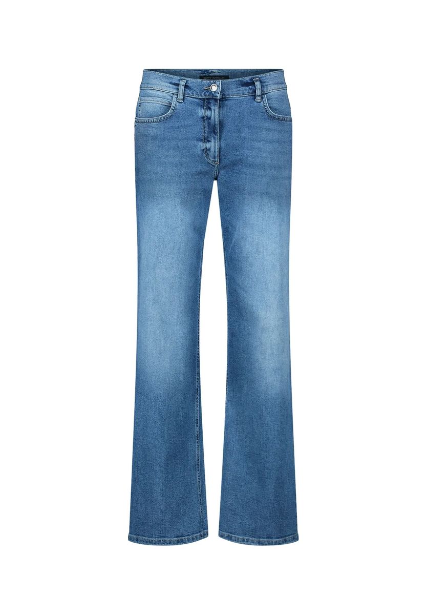 Bootcut-Jeans mit Strassdetails