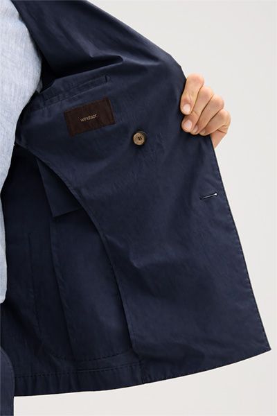 Eleganter Doppelreiher-Blazer aus Baumwolle