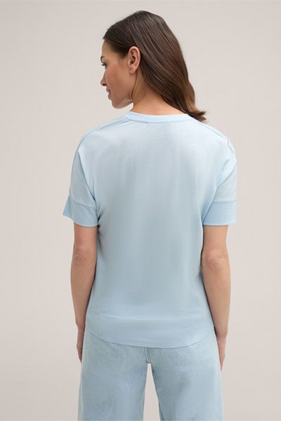 Weiches Lyocell-Baumwoll-Shirt mit V-Ausschnitt