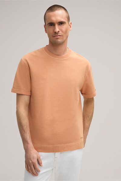 Schweres Baumwoll-T-Shirt mit Umschlagärmeln