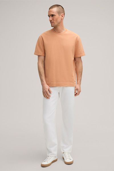 Schweres Baumwoll-T-Shirt mit Umschlagärmeln