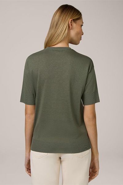Kurzarmshirt aus Lyocell-Baumwoll-Mix