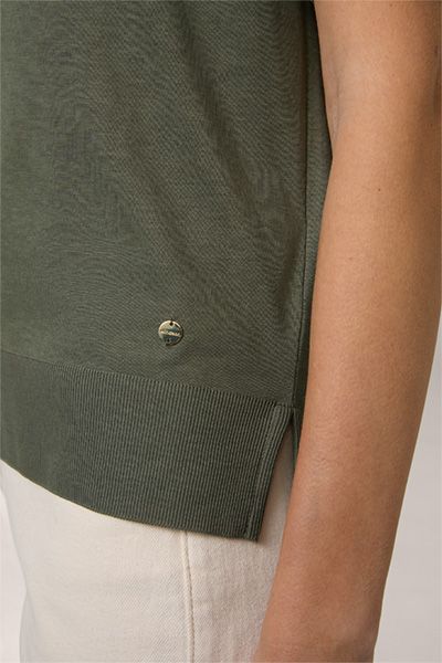 Kurzarmshirt aus Lyocell-Baumwoll-Mix