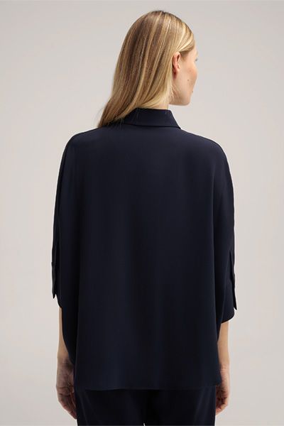 Lässige Crepe-Bluse mit Fledermausärmeln