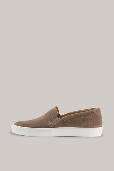 Minimalistische Slip-On Sneaker aus Veloursleder