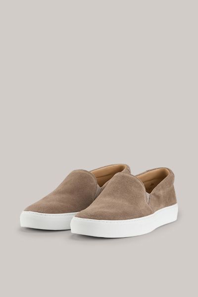 Minimalistische Slip-On Sneaker aus Veloursleder