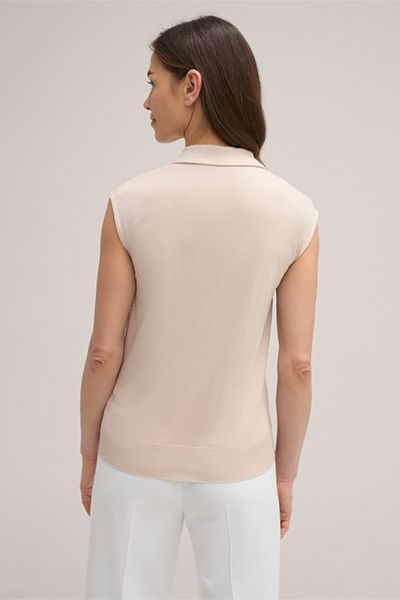 Ärmelloses Strick-Polo-Top