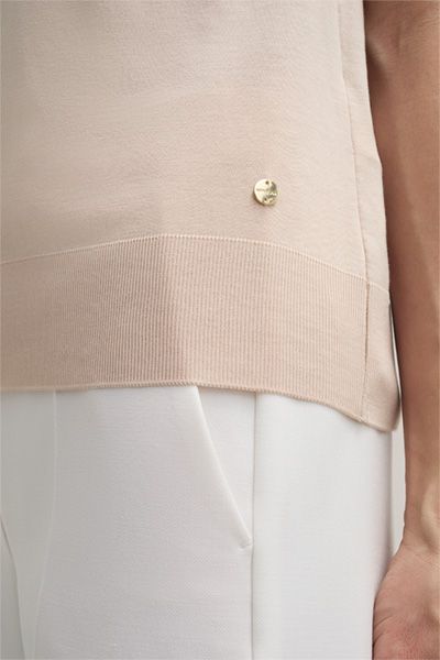 Ärmelloses Strick-Polo-Top