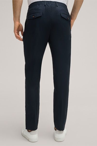 Klassische Baumwoll-Stretch-Hose mit Bundfalte