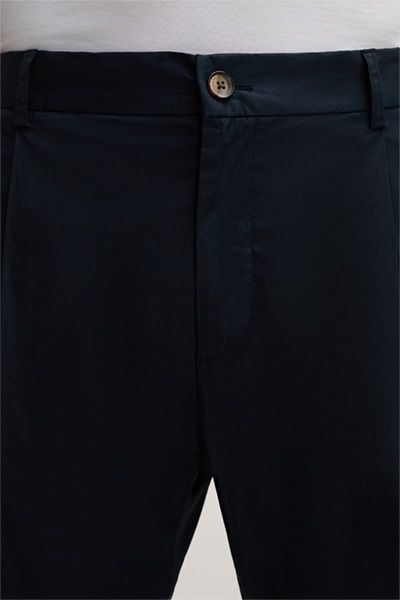 Klassische Baumwoll-Stretch-Hose mit Bundfalte