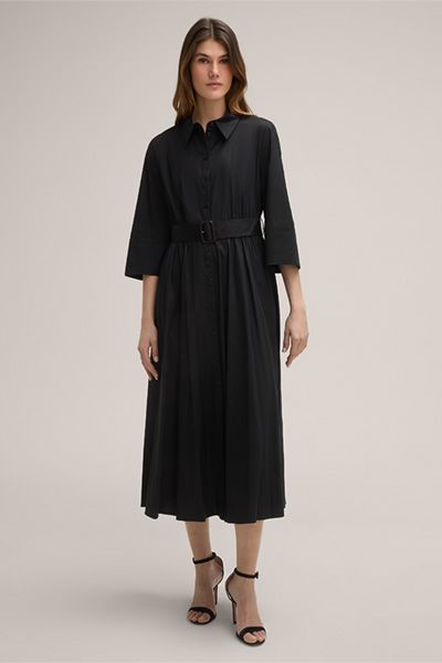 Tailliertes Hemdblusenkleid mit Gürtel