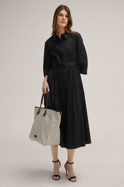 Tailliertes Hemdblusenkleid mit Gürtel