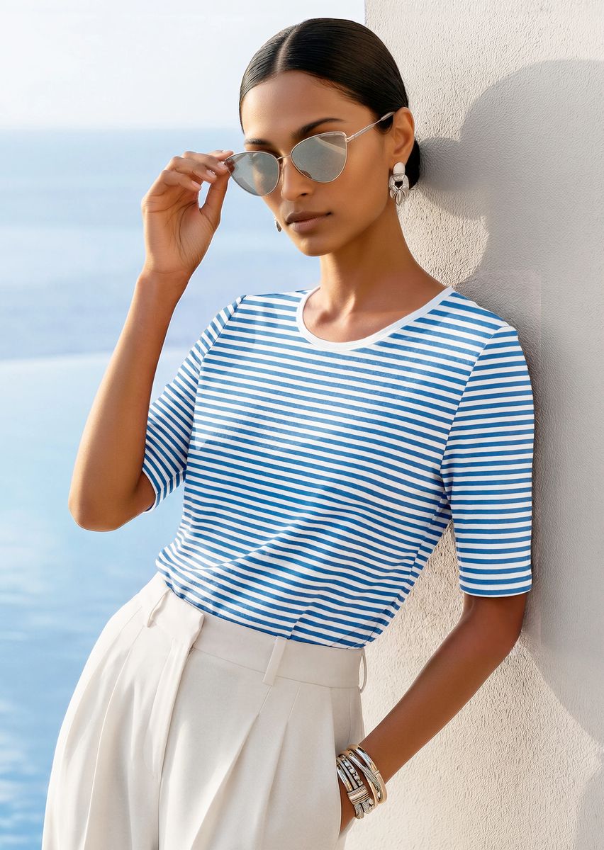 Klassisches Breton-Streifen-T-Shirt