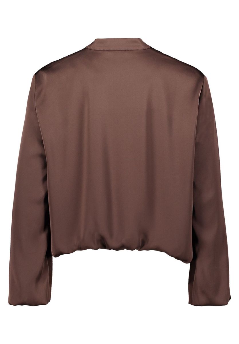 Blouson Jacke mit Satin-Finish und Reißverschluss