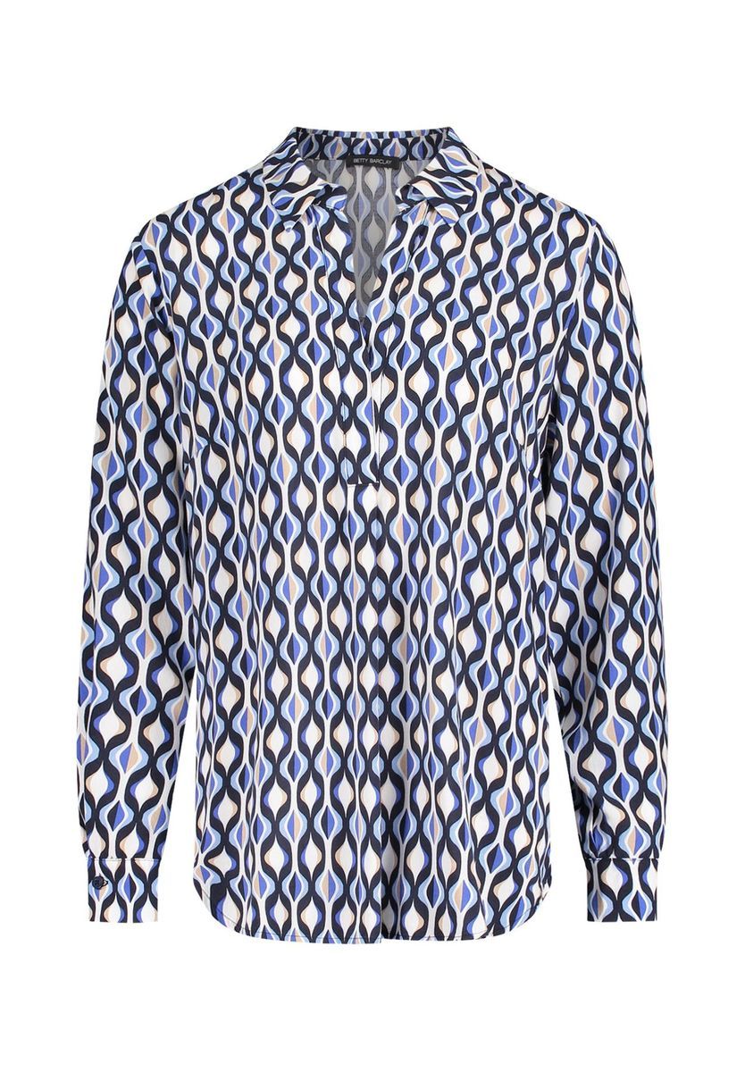 Langärmelige Schlupfbluse mit lockerer Passform