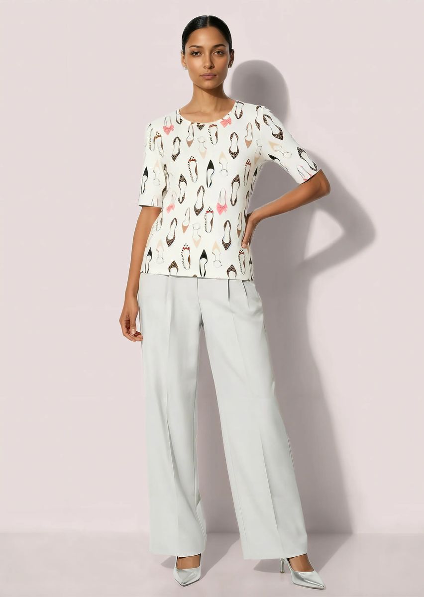 Kurzarm-Shirt mit verspieltem Schuh-Print