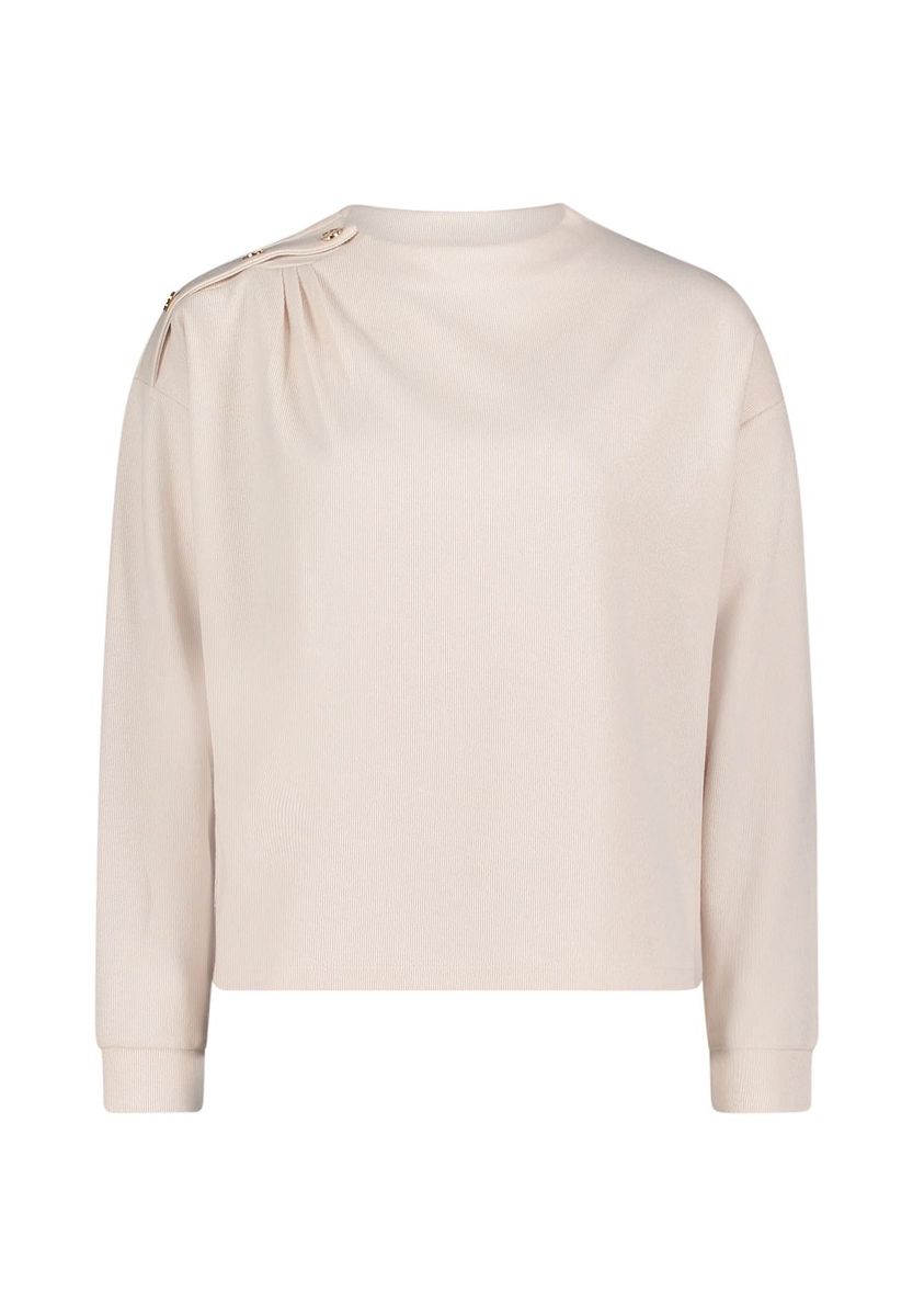 Strukturierter Pullover mit Knopfdetails