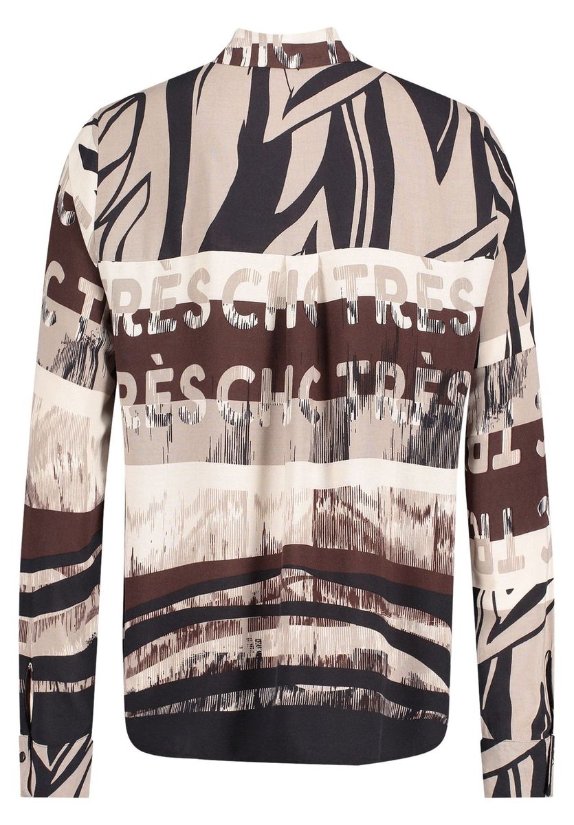 Langarm Bluse mit abstraktem Muster