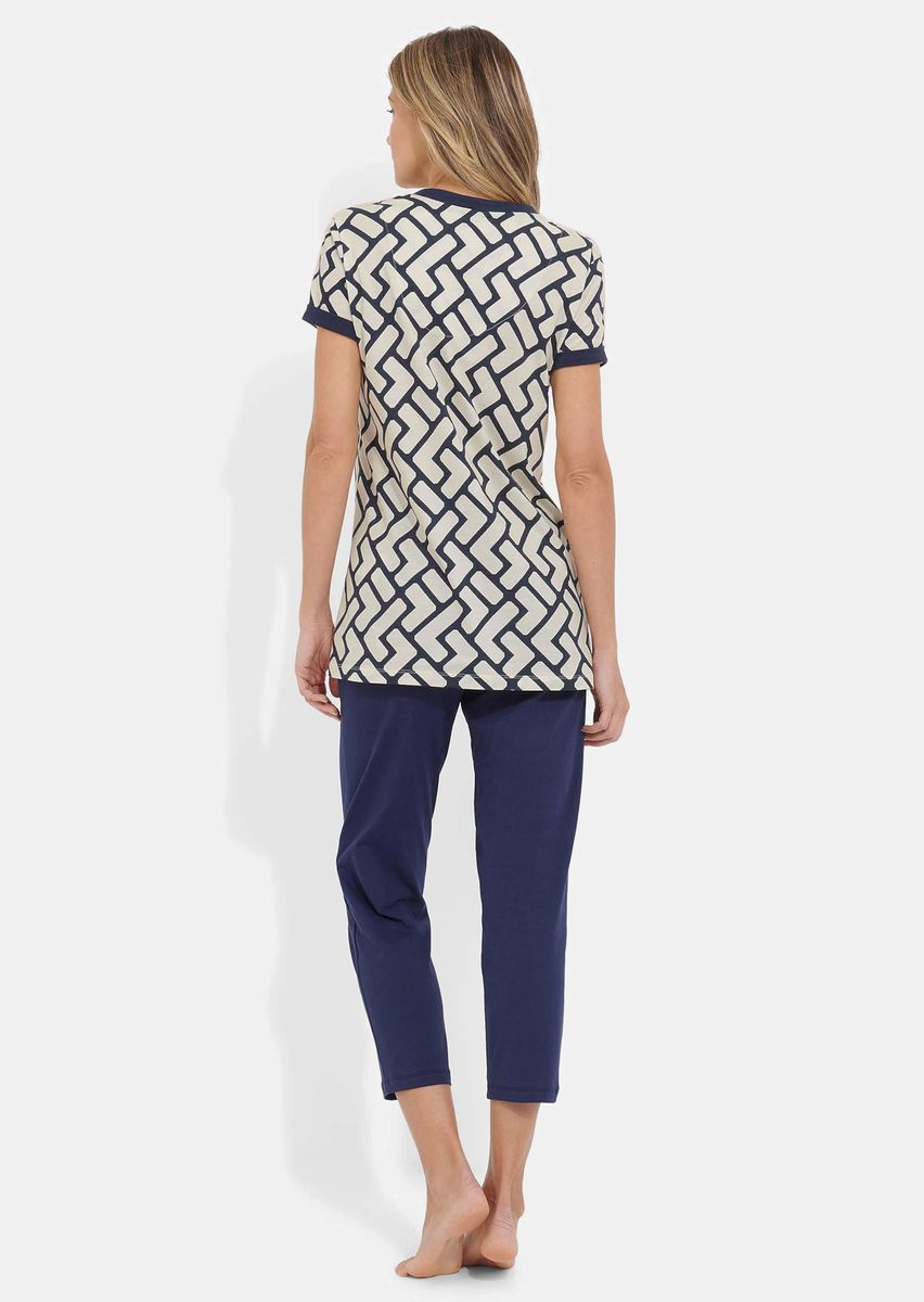 Pyjama-Set mit geometrischem Muster