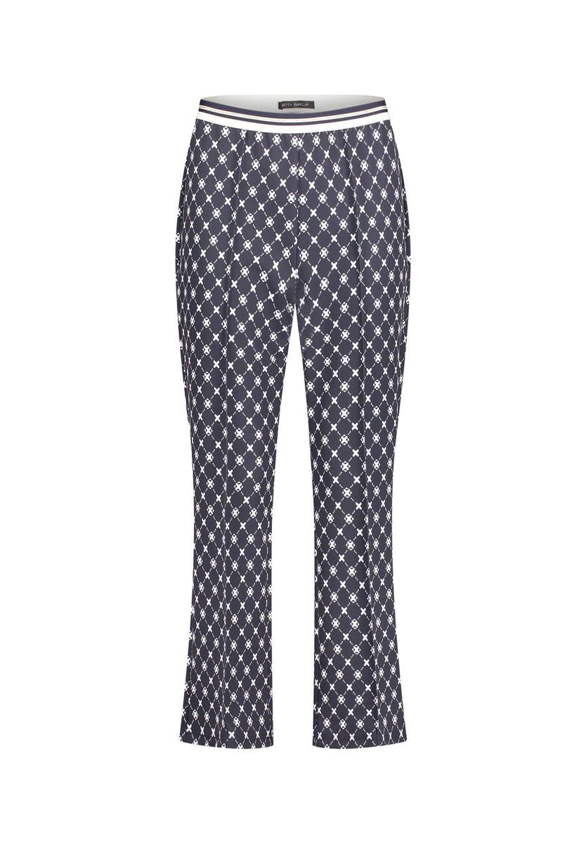 Bedruckte, schmal geschnittene Freizeithose