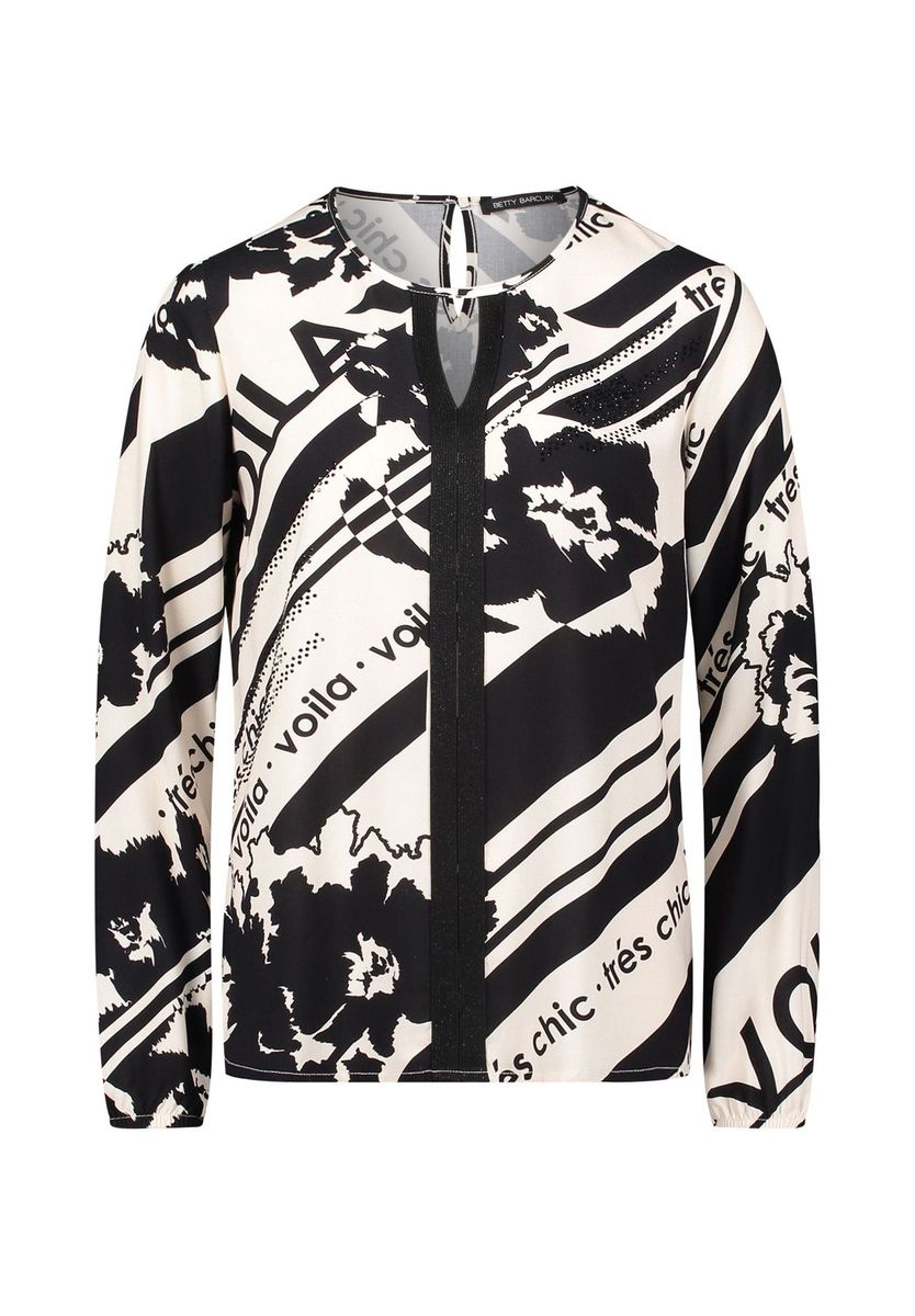 Langärmlige Bluse mit abstraktem Print