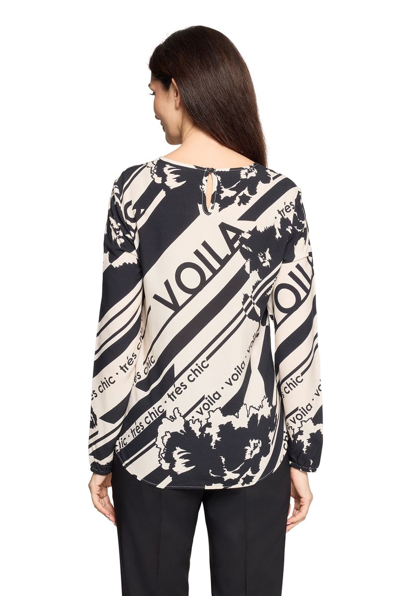 Langärmlige Bluse mit abstraktem Print