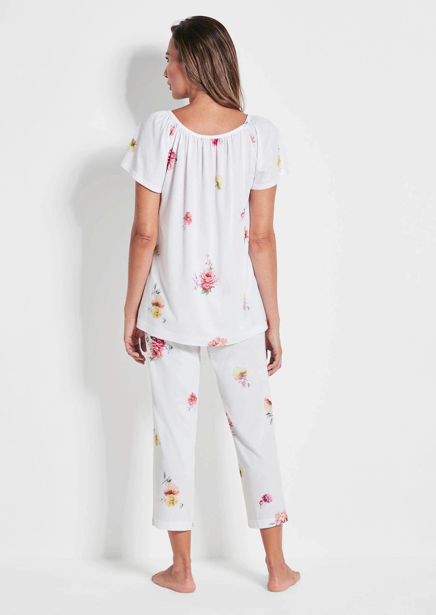 Kurzarm-Pyjama mit Blumenmuster