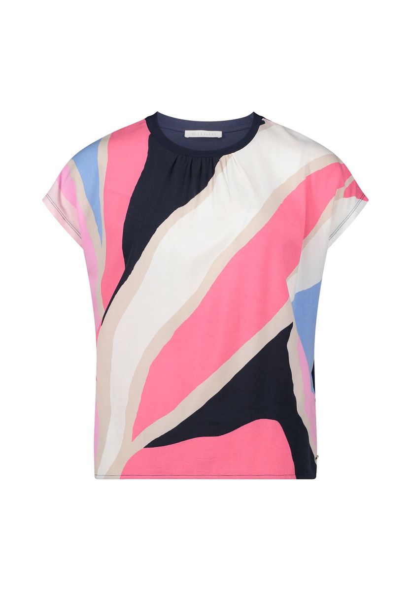 T-Shirt mit abstraktem Print und entspannter Passform