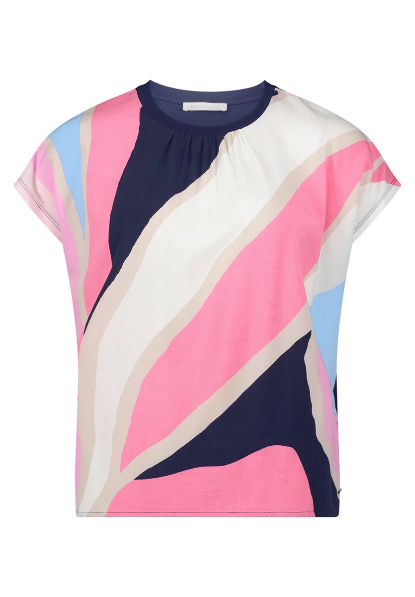 T-Shirt mit abstraktem Print und entspannter Passform