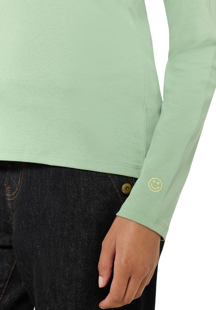 Klassisches Langarmshirt mit Stehkragen