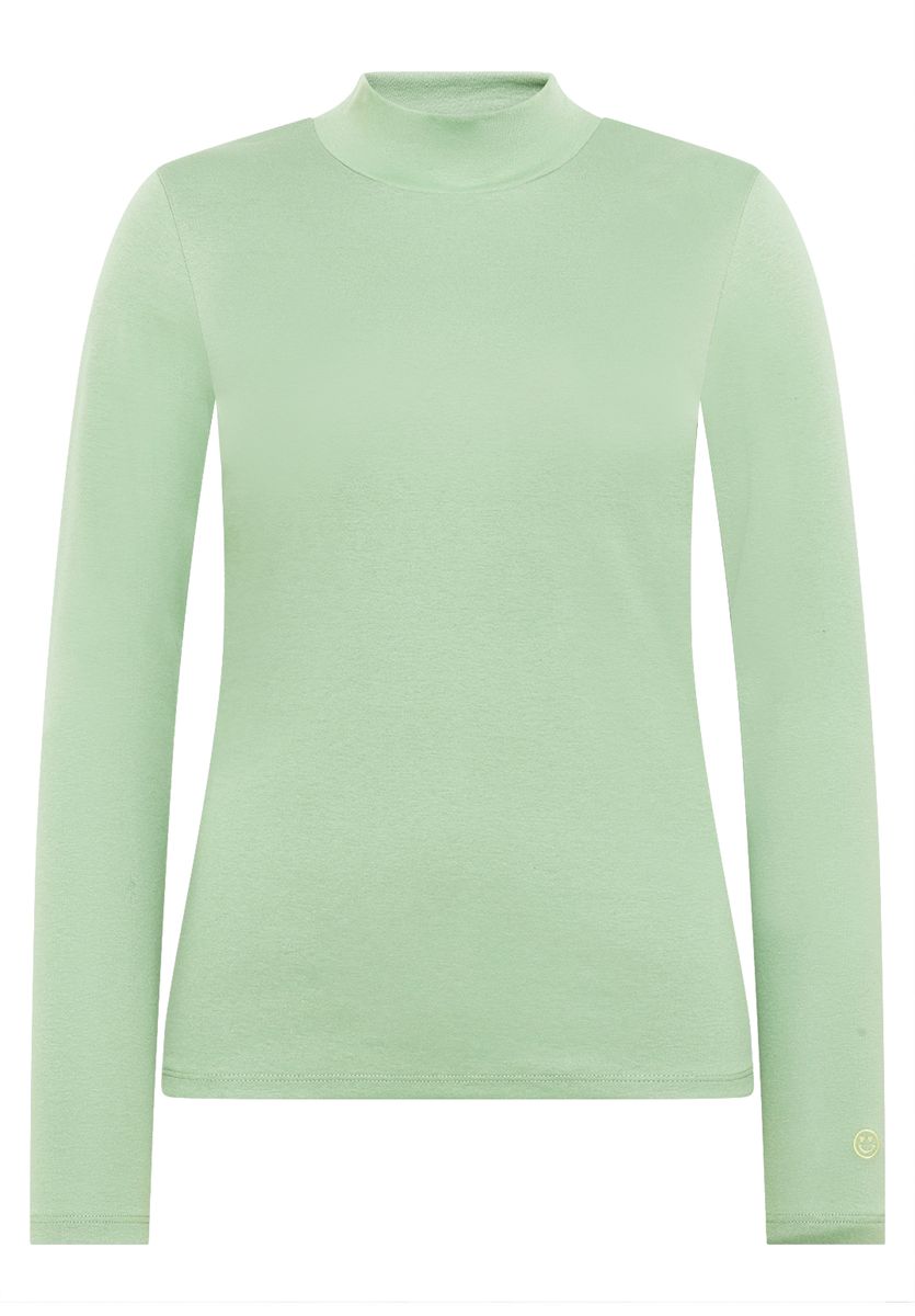 Klassisches Langarmshirt mit Stehkragen