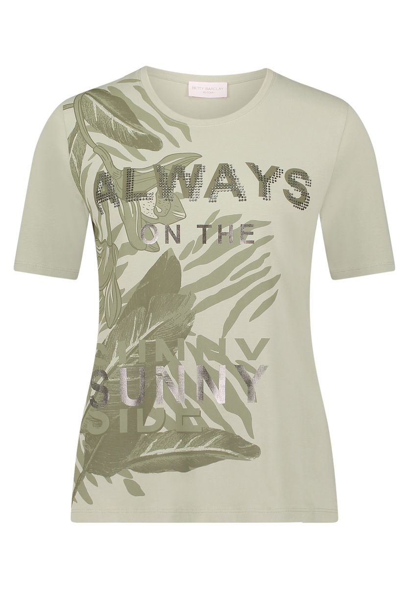 Basic Shirt mit Grafikprint und Kurzarm