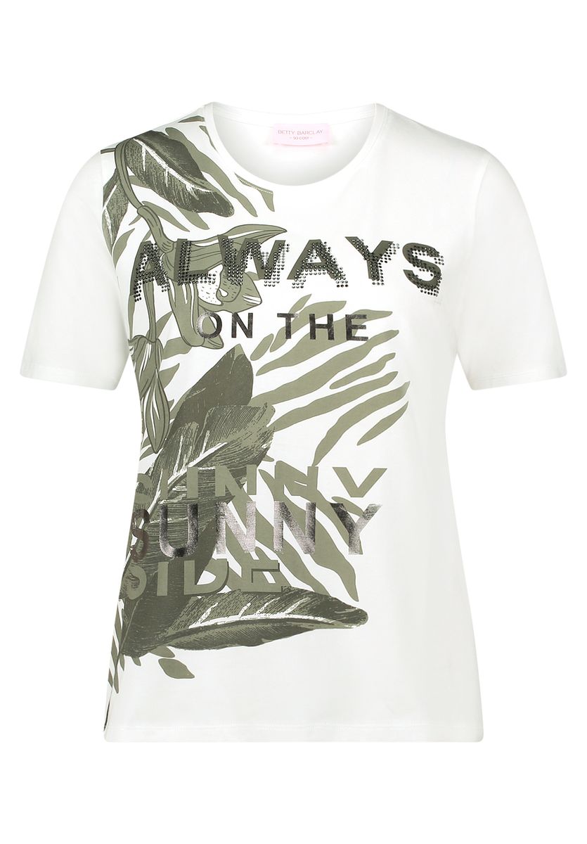 Lässiges Baumwoll-T-Shirt mit Animal-Print