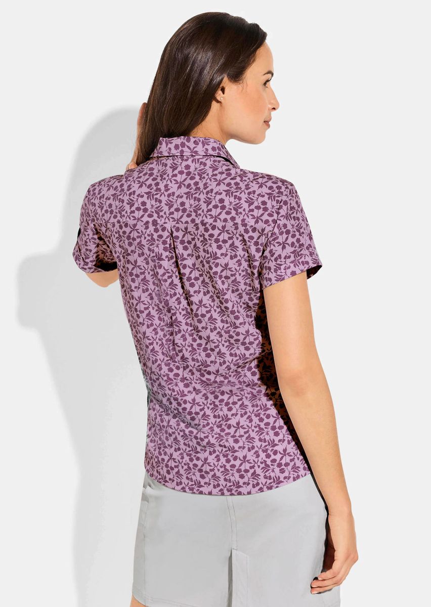 Schnelltrocknende Funktionsbluse mit Blumenmuster
