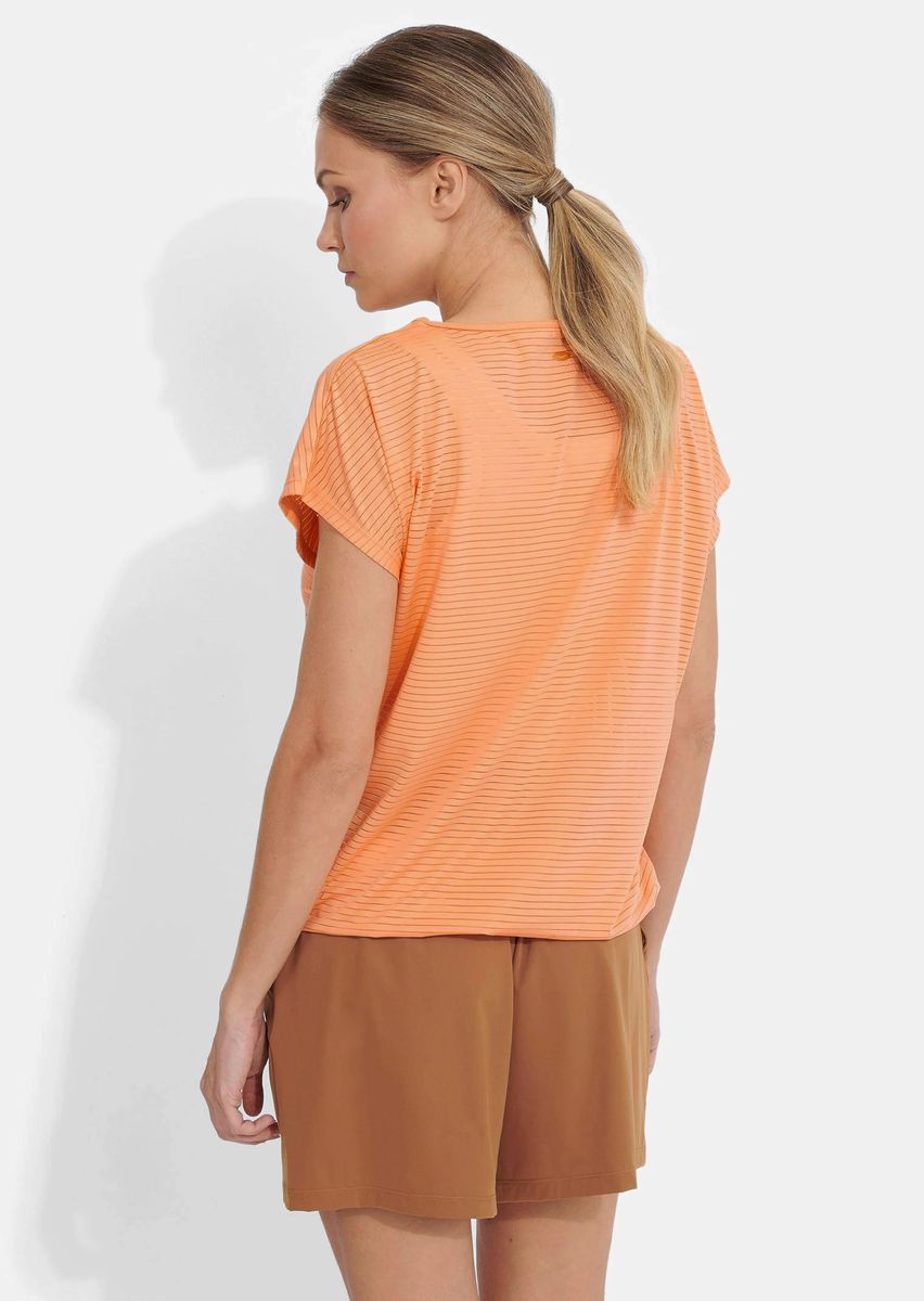 Sportives Kurzarmshirt mit feinen Streifen