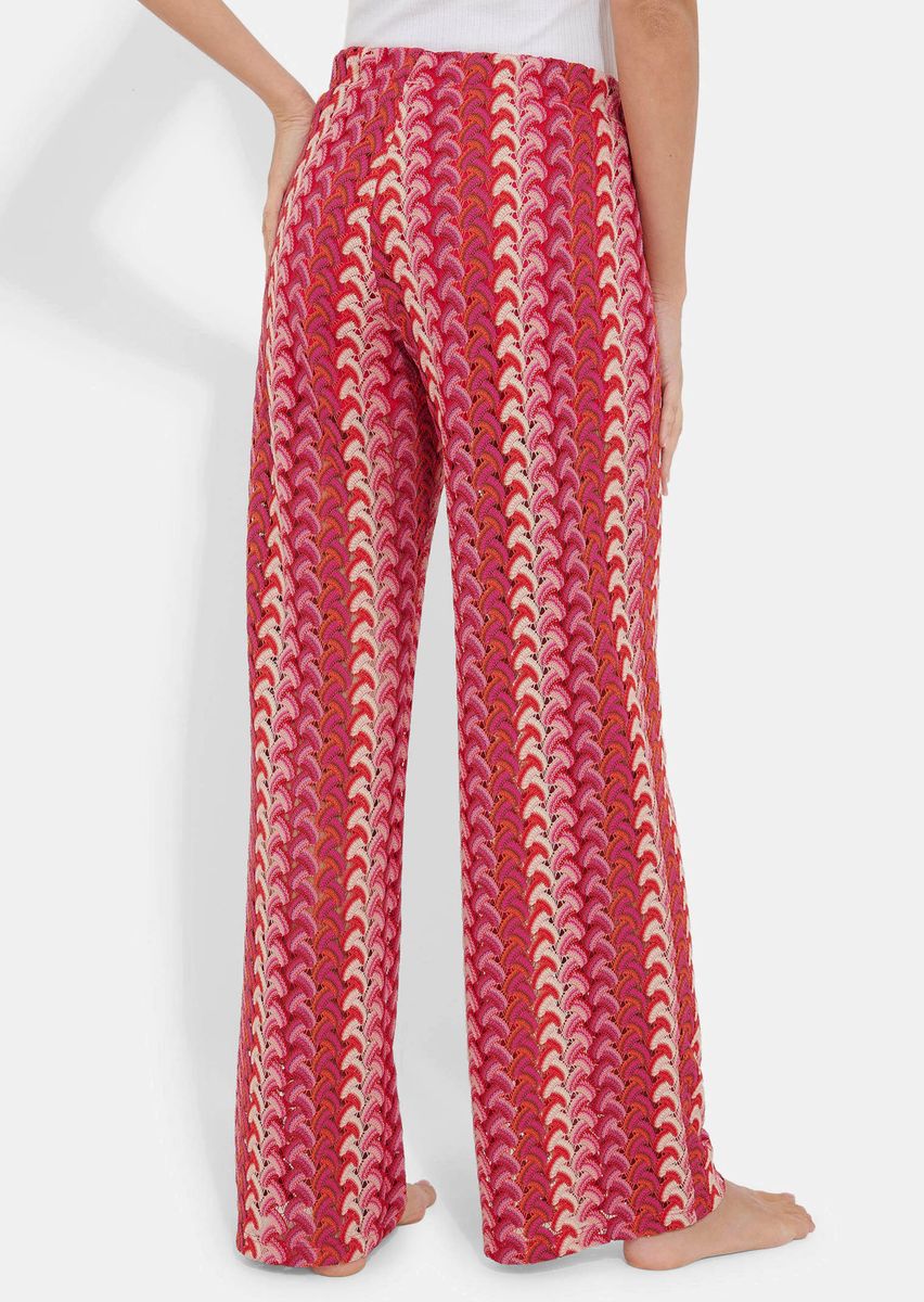 Gerade Strickhose in Häkeloptik