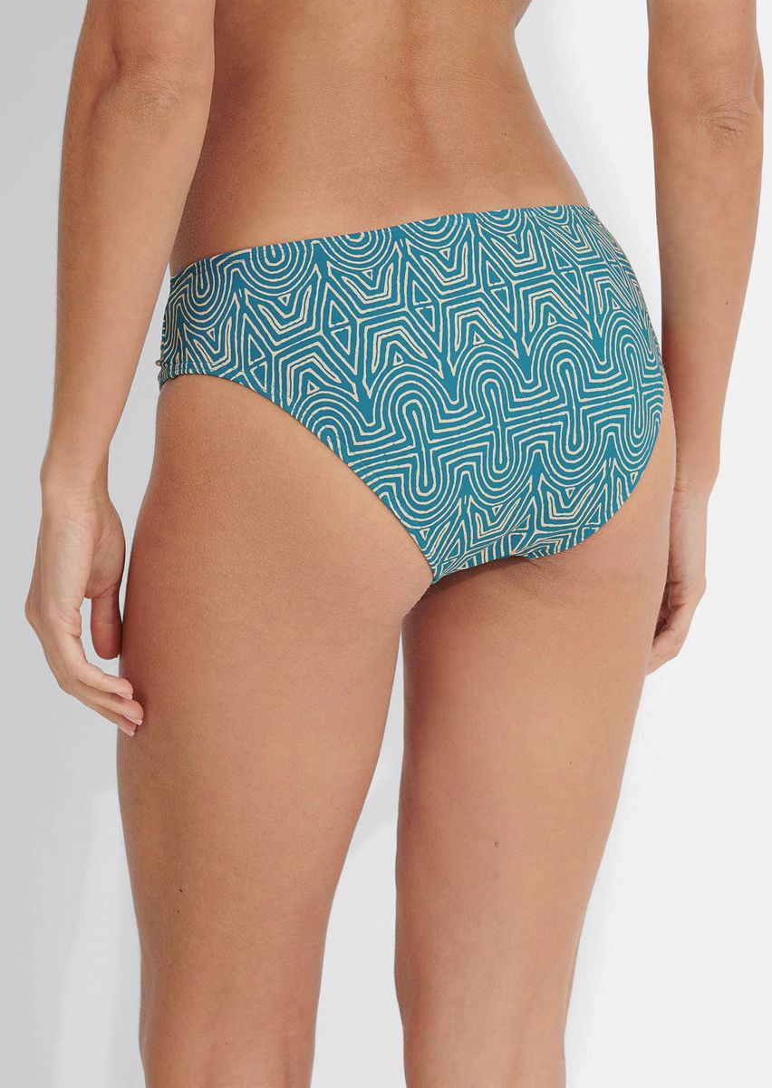 Bikini-Hose mit abstraktem Wellenmuster