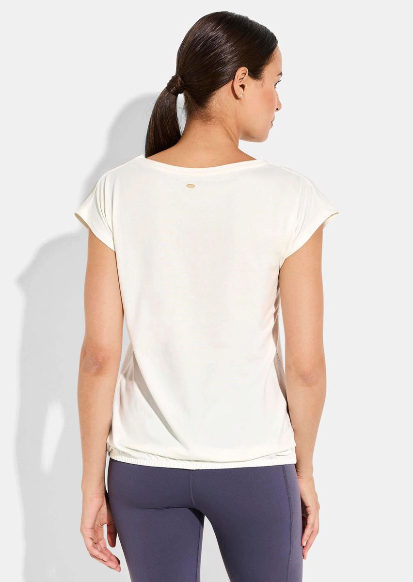 Kurzarmshirt mit Gummizug-Saum